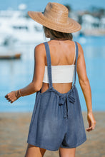 Lade das Bild in den Galerie-Viewer, ?rmelloser Rundhals Jeans-Overall
