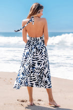 Lade das Bild in den Galerie-Viewer, Abstraktes Ärmelloses Tiefer Ausschnitt Maxikleid

