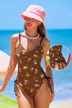 Lade das Bild in den Galerie-Viewer, Floraler Mittlerer Halt Verstellbare Träger Badeanzug
