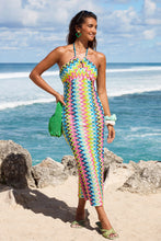 Lade das Bild in den Galerie-Viewer, Ärmelloses Abstraktes Herzausschnitt Maxikleid
