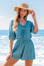 Lade das Bild in den Galerie-Viewer, Aqua Halbärmel Strampler
