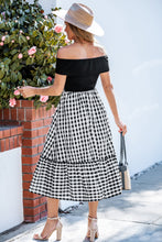 Lade das Bild in den Galerie-Viewer, Ärmelloses Gingham-Midikleid im Vintage-Look
