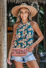 Lade das Bild in den Galerie-Viewer, ?rmelloses Hoher Ausschnitt Top mit Blumenmuster
