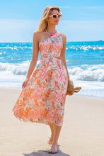 Lade das Bild in den Galerie-Viewer, Abstraktes Ärmelloses Midikleid mit Cut-Out

