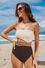 Lade das Bild in den Galerie-Viewer, Verstellbare Träger Quadratischer Ausschnitt Bauchweg-Badeanzug
