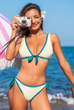Lade das Bild in den Galerie-Viewer, Tiefer Ausschnitt Verstellbare Träger Bikini-Set
