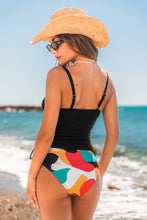 Lade das Bild in den Galerie-Viewer, Abstraktes High-Waist Tankini-Set
