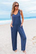 Lade das Bild in den Galerie-Viewer, Ärmelloser Blauer Jumpsuit
