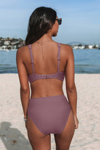 Lade das Bild in den Galerie-Viewer, High-Waist Verstellbare Träger Mittlerer Brusthalt Bikini-Set
