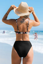 Lade das Bild in den Galerie-Viewer, Florales V-förmiger Bügel Bikini-Set
