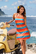 Lade das Bild in den Galerie-Viewer, Ärmelloses Gestreiftes Gerader Ausschnitt Minikleid
