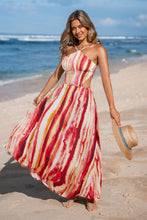Lade das Bild in den Galerie-Viewer, Ärmelloses Hoher Ausschnitt Maxikleid mit Bindung hinten
