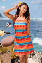 Lade das Bild in den Galerie-Viewer, Ärmelloses Gestreiftes Gerader Ausschnitt Minikleid
