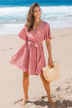 Lade das Bild in den Galerie-Viewer, Abstraktes Mini-Wickelkleid mit Bindeband
