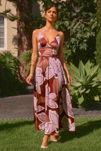 Lade das Bild in den Galerie-Viewer, ?rmelloses Tiefer Ausschnitt Maxi-Slipkleid
