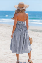Lade das Bild in den Galerie-Viewer, Ärmelloses Gestreiftes Maxikleid

