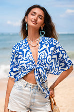 Lade das Bild in den Galerie-Viewer, Abstraktes Tiefer Ausschnitt Strandtop
